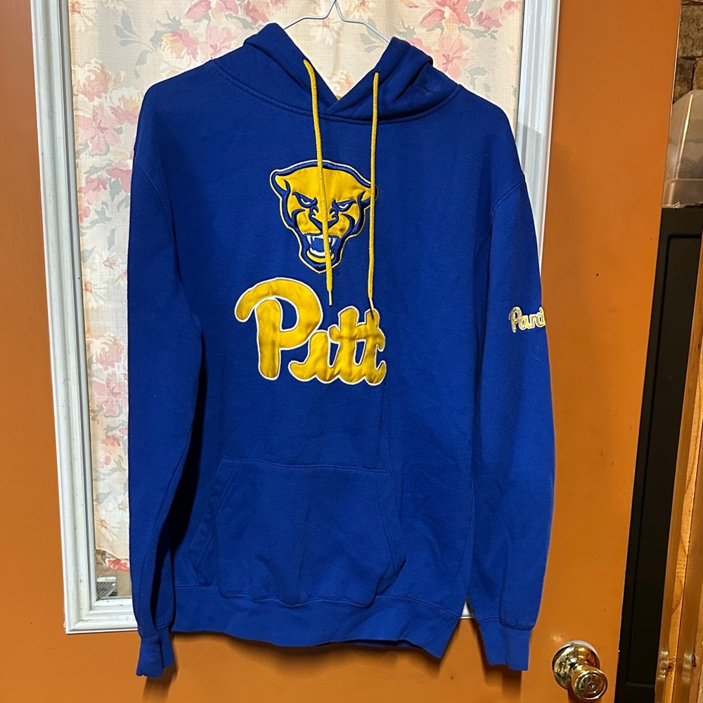 Colosseum Blue and Gold Cat Hoodie